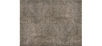 Modélisme ferroviaire : NOCH - NO56691- Feuille en carton 3D “Tuile alsacienne”, gris